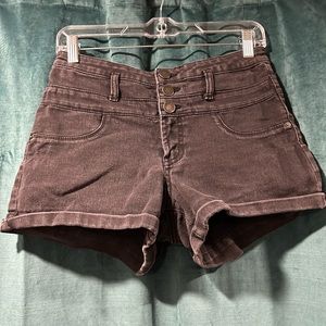 Black Mid-rise 3 Button Shorts Size 11